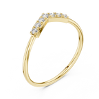 0.11 CT Curved Diamond Wishbone Ring