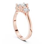 1.28 CT Oval Cut Diamond Three Stone Engagement Ring