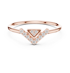 0.09 CT Chevron Diamond V Ring