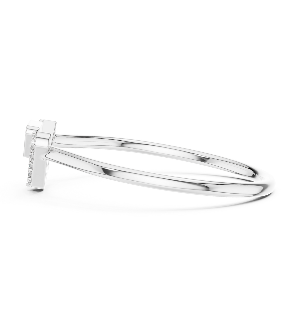 0.09 CT Chevron Diamond V Ring