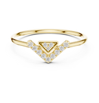 0.09 CT Chevron Diamond V Ring