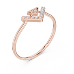 0.09 CT Chevron Diamond V Ring