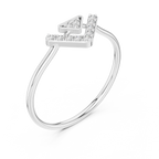 0.09 CT Chevron Diamond V Ring