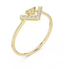 0.09 CT Chevron Diamond V Ring