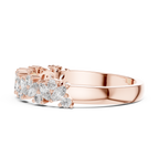 0.49 CT Marquise Diamond Half Eternity Wedding Band Ring