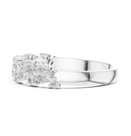 0.49 CT Marquise Diamond Half Eternity Wedding Band Ring