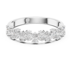 0.49 CT Marquise Diamond Half Eternity Wedding Band Ring