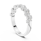 0.49 CT Marquise Diamond Half Eternity Wedding Band Ring