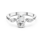 0.76 CT Oval Cut Diamond Three Stone Engagement Ring