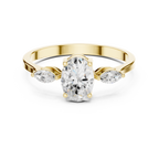 0.76 CT Oval Cut Diamond Three Stone Engagement Ring