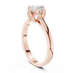 1.26 CT Round Cut Diamond Hidden Halo Pavé Engagement Ring