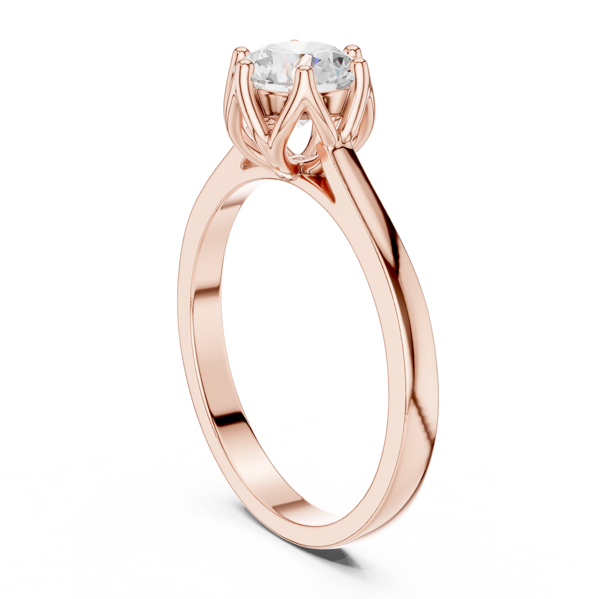 1.26 ct Round Cut Diamond Pavé Engagement Ring – view 6 of 12, lab grown diamond ring | Jewelix Atelier
