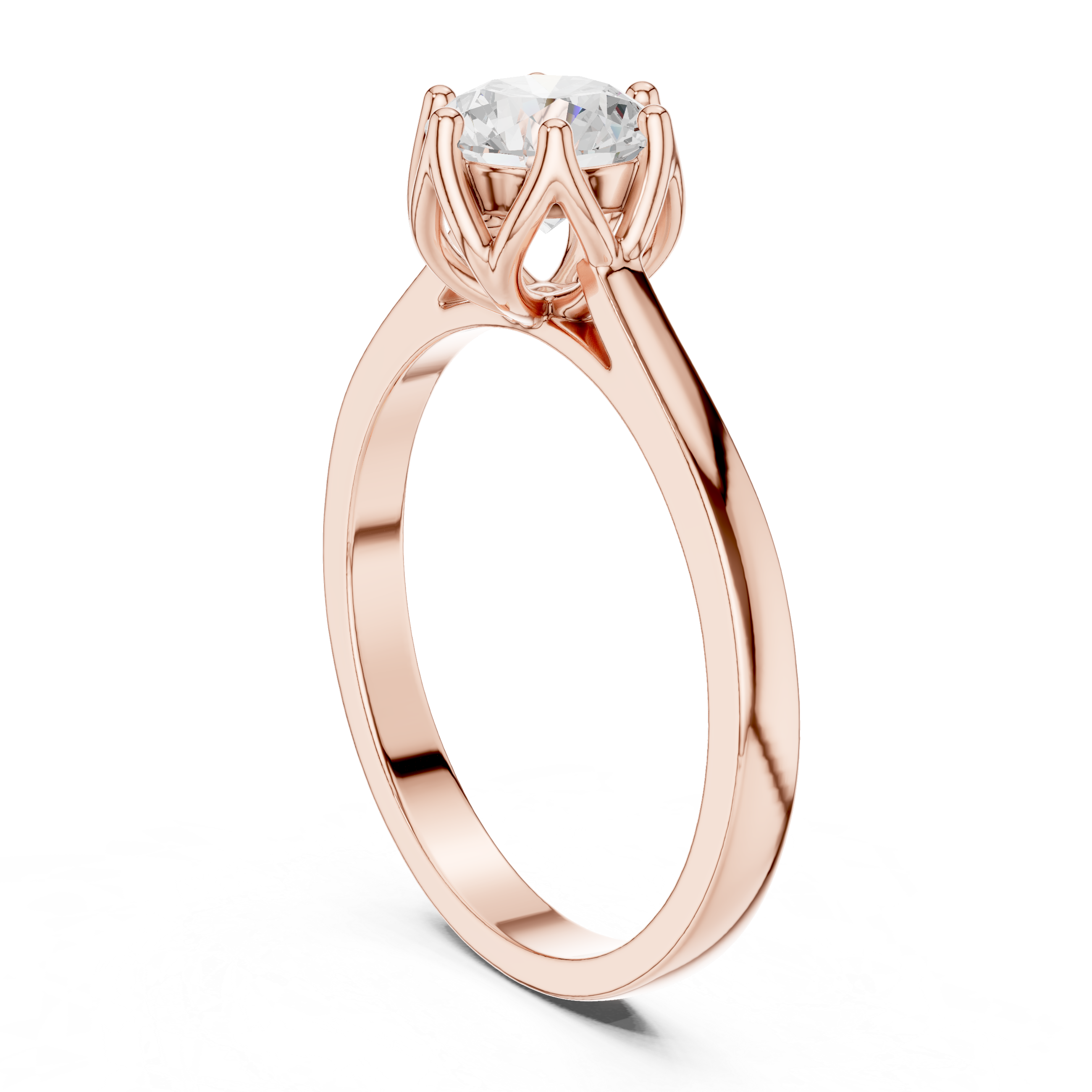 1.26 CT Round Cut Diamond Hidden Halo Pavé Engagement Ring
