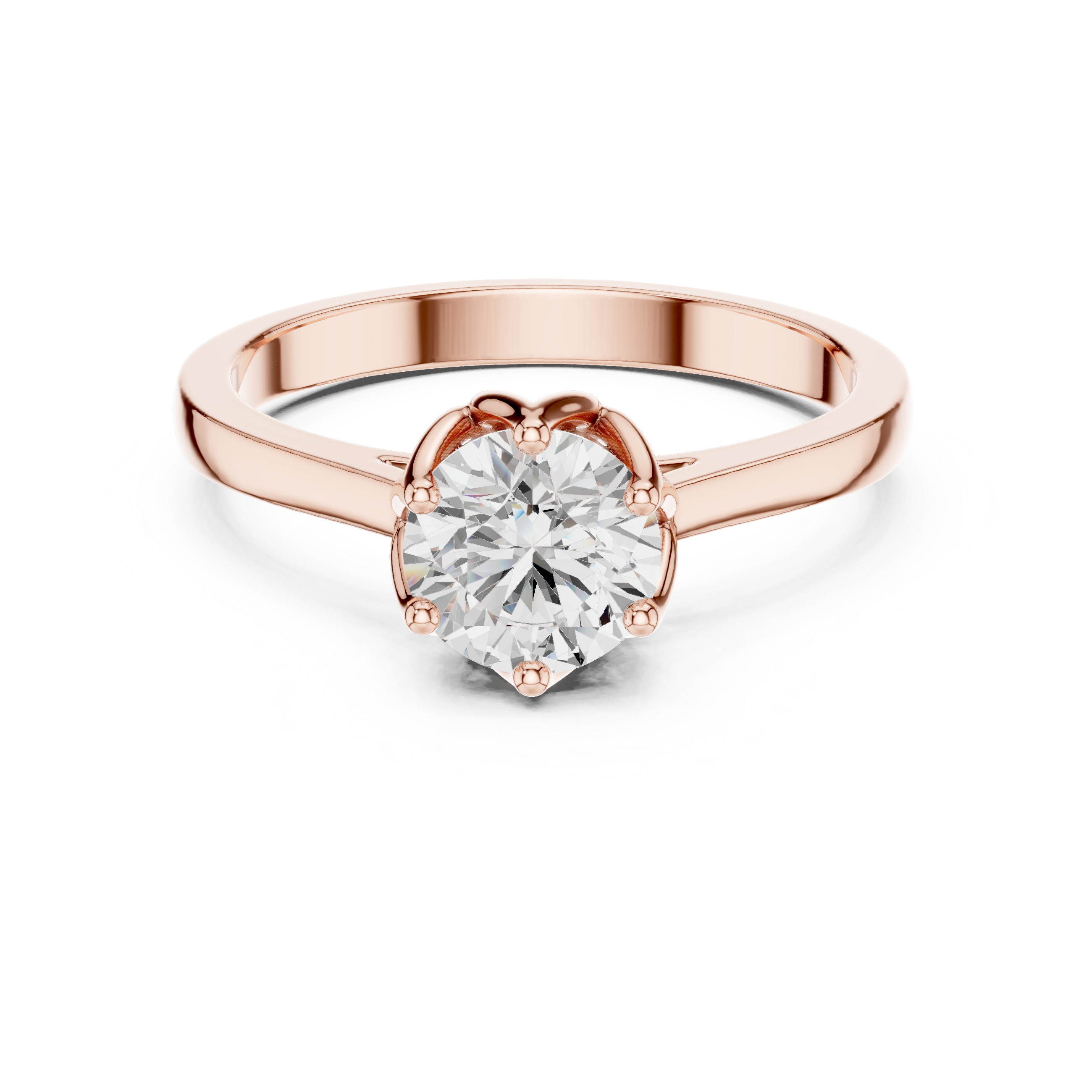 1.26 CT Round Cut Diamond Hidden Halo Pavé Engagement Ring