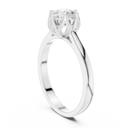 1.26 CT Round Cut Diamond Hidden Halo Pavé Engagement Ring
