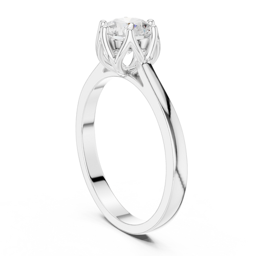 1.26 ct Round Cut Diamond Pavé Engagement Ring – view 2 of 12, lab grown diamond ring | Jewelix Atelier