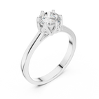 1.26 CT Round Cut Diamond Hidden Halo Pavé Engagement Ring