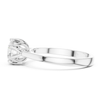 1.26 CT Round Cut Diamond Hidden Halo Pavé Engagement Ring
