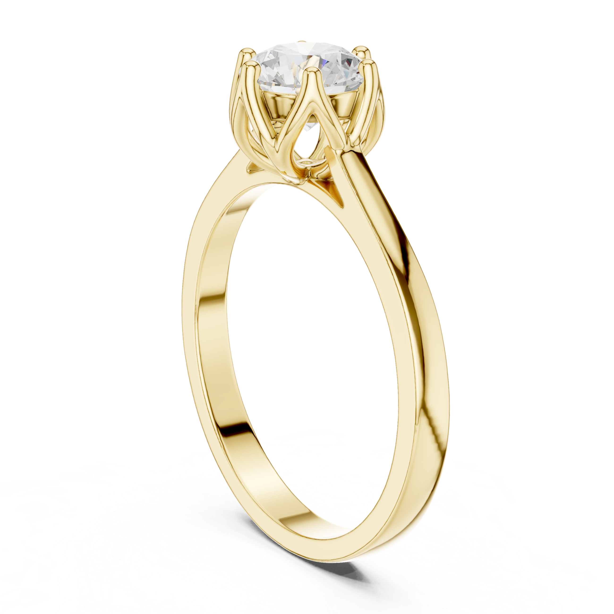 1.26 CT Round Cut Diamond Hidden Halo Pavé Engagement Ring