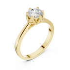 1.26 CT Round Cut Diamond Hidden Halo Pavé Engagement Ring