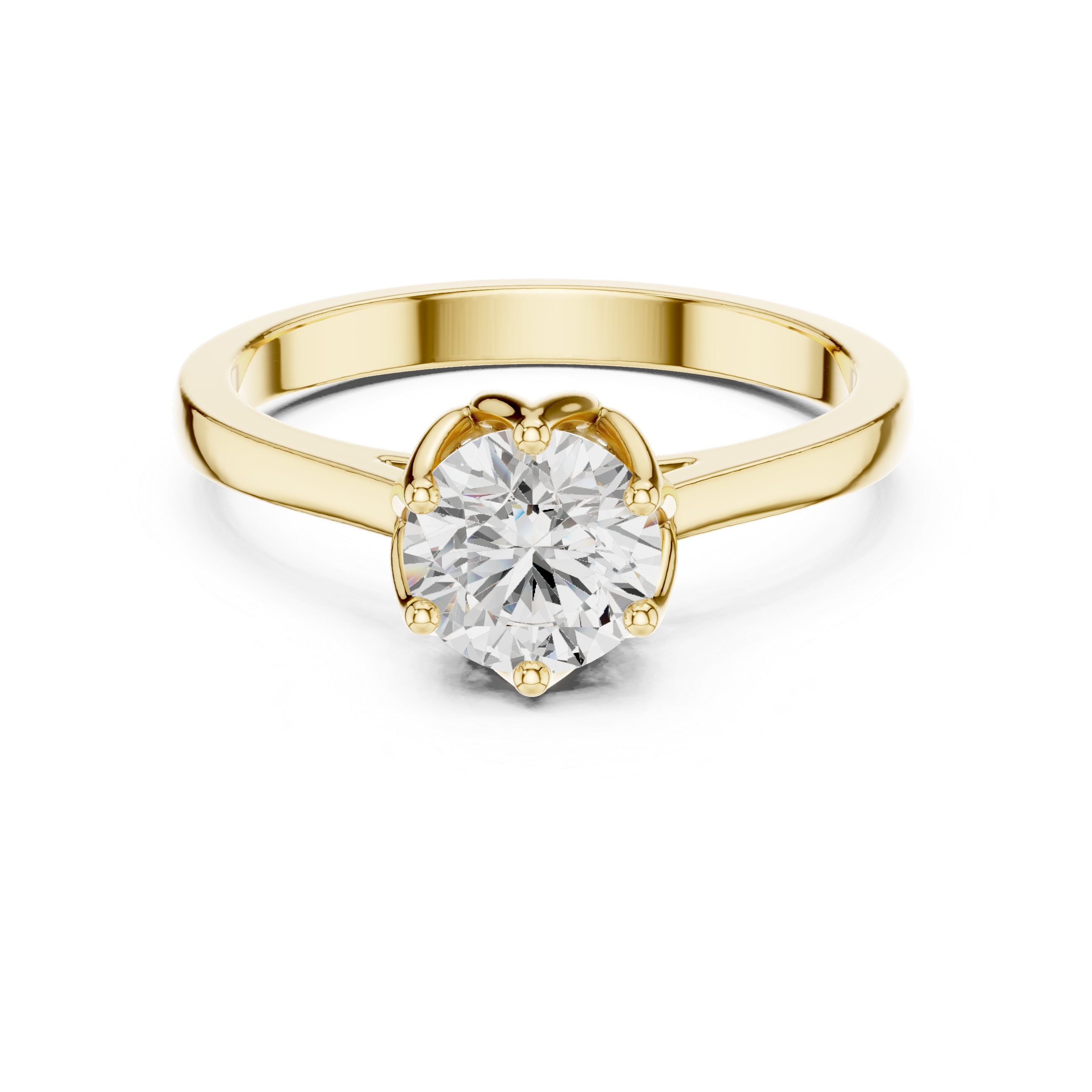1.26 CT Round Cut Diamond Hidden Halo Pavé Engagement Ring