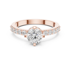 1.26 CT Round Cut Diamond Hidden Halo Pavé Engagement Ring