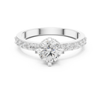 1.26 CT Round Cut Diamond Hidden Halo Pavé Engagement Ring