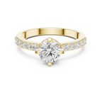 1.26 CT Round Cut Diamond Hidden Halo Pavé Engagement Ring