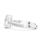 1.44 CT Pear Cut Diamond Pavé Engagement Ring