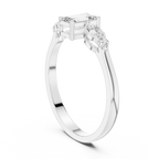 0.55 CT Emerald Cut & Marquise Diamond Three Stone Engagement Ring