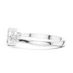 0.55 CT Emerald Cut & Marquise Diamond Three Stone Engagement Ring
