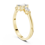 0.55 CT Emerald Cut & Marquise Diamond Three Stone Engagement Ring