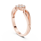 0.19 CT Round Diamond Infinity Twist Ring