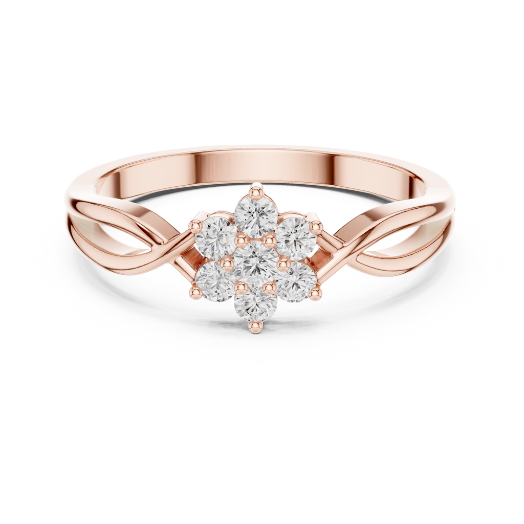 0.19 CT Round Diamond Infinity Twist Ring