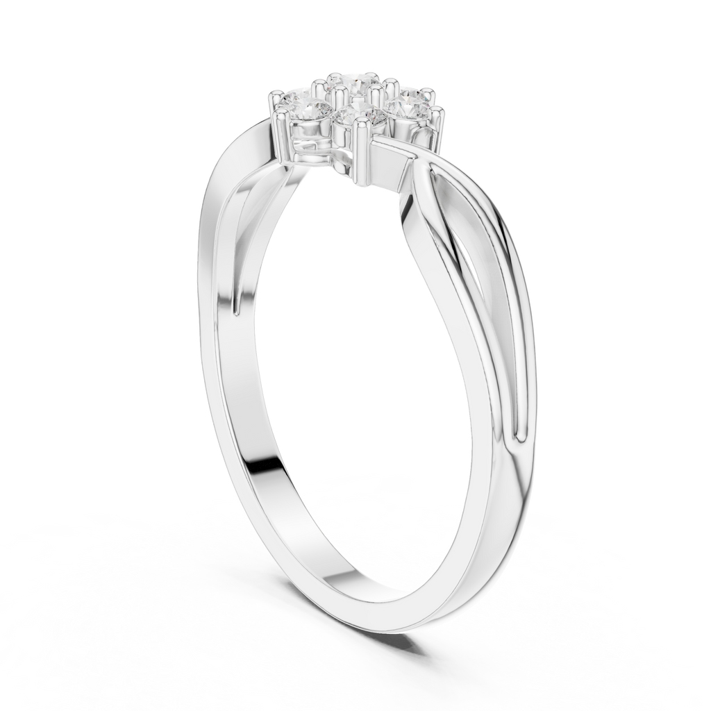 0.19 CT Round Diamond Infinity Twist Ring