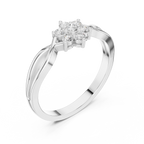0.19 CT Round Diamond Infinity Twist Ring