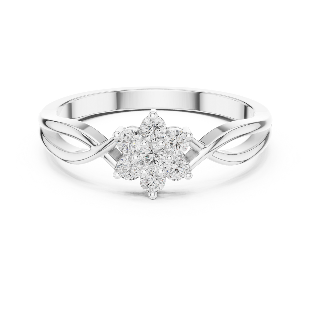 0.19 CT Round Diamond Infinity Twist Ring