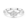 0.19 CT Round Diamond Infinity Twist Ring