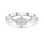 0.19 CT Round Diamond Infinity Twist Ring