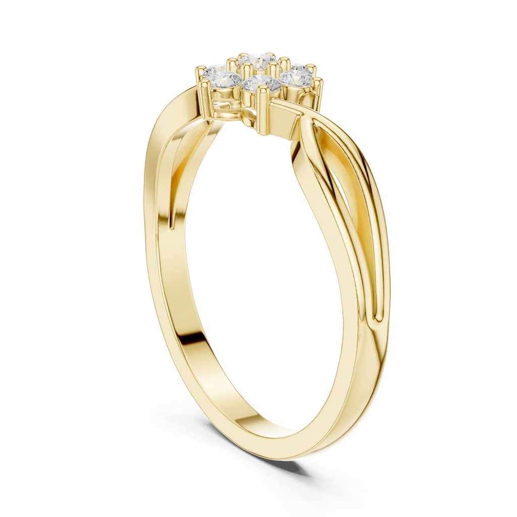 0.19 CT Round Diamond Infinity Twist Ring