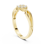 0.19 CT Round Diamond Infinity Twist Ring