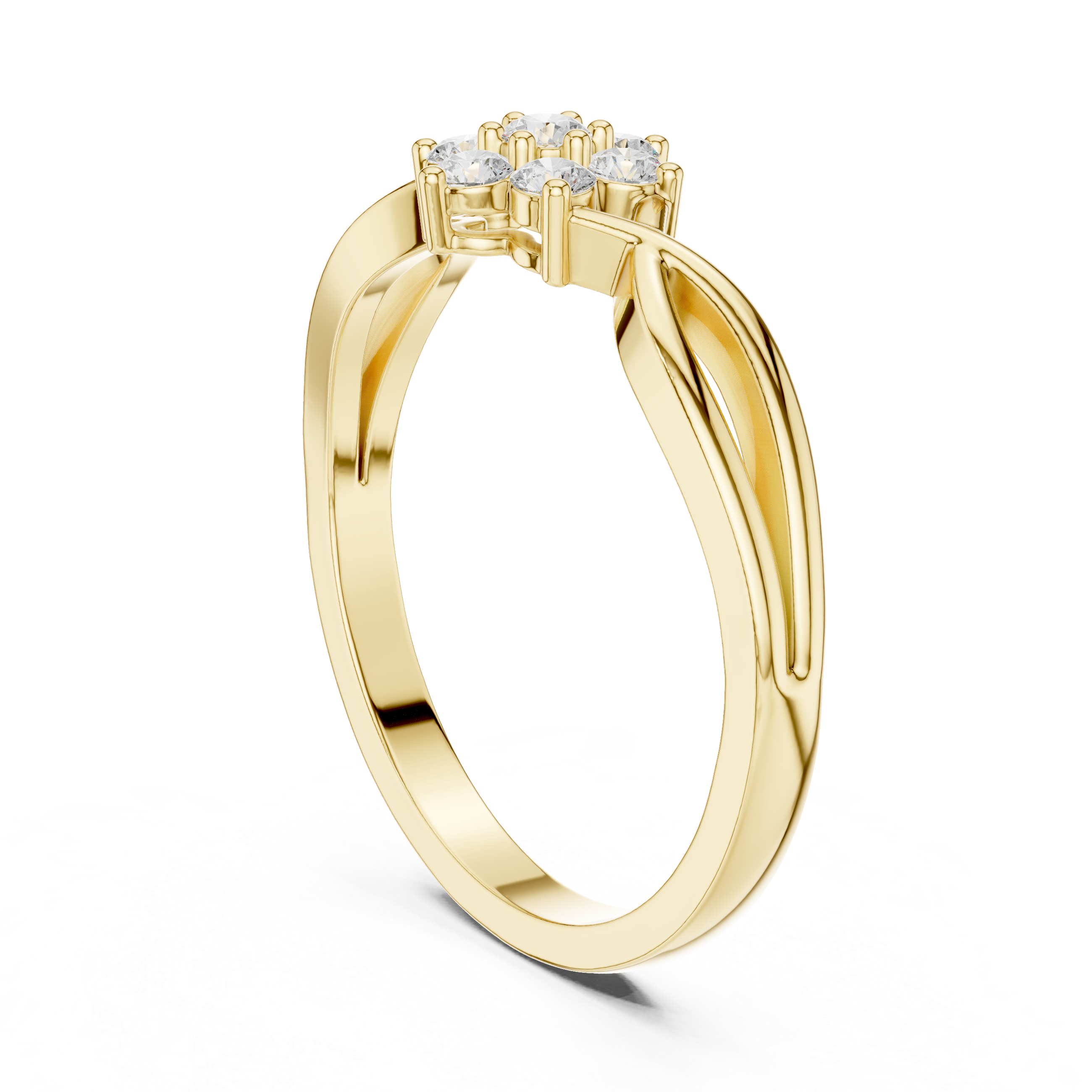 0.19 CT Round Diamond Infinity Twist Ring