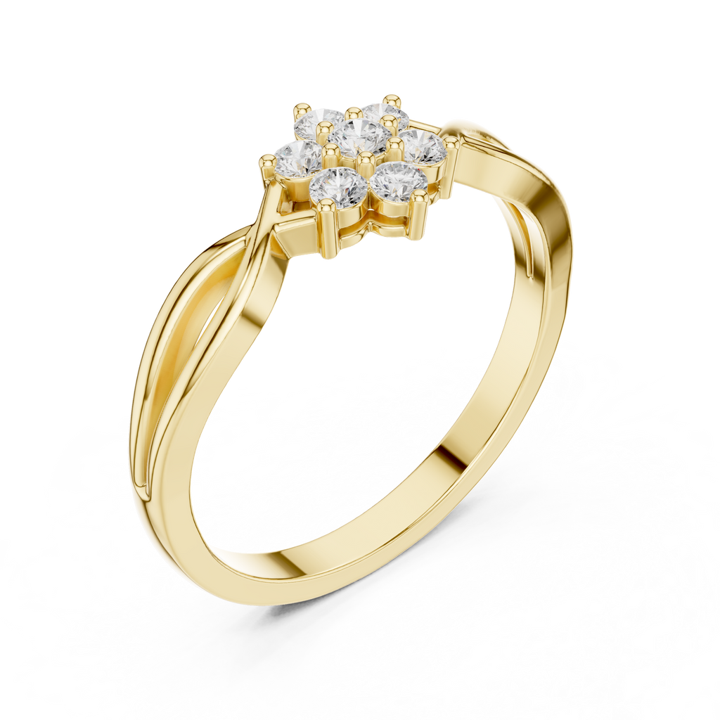 0.19 CT Round Diamond Infinity Twist Ring