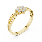 0.19 CT Round Diamond Infinity Twist Ring
