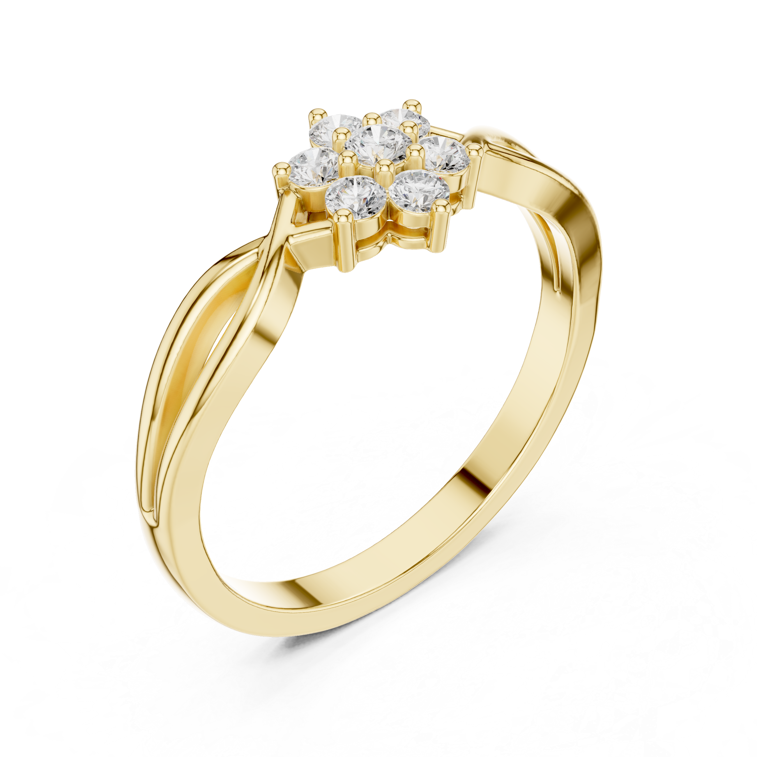 0.19 CT Round Diamond Infinity Twist Ring