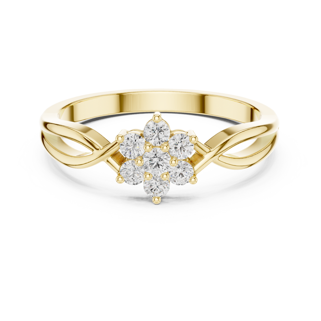 0.19 CT Round Diamond Infinity Twist Ring