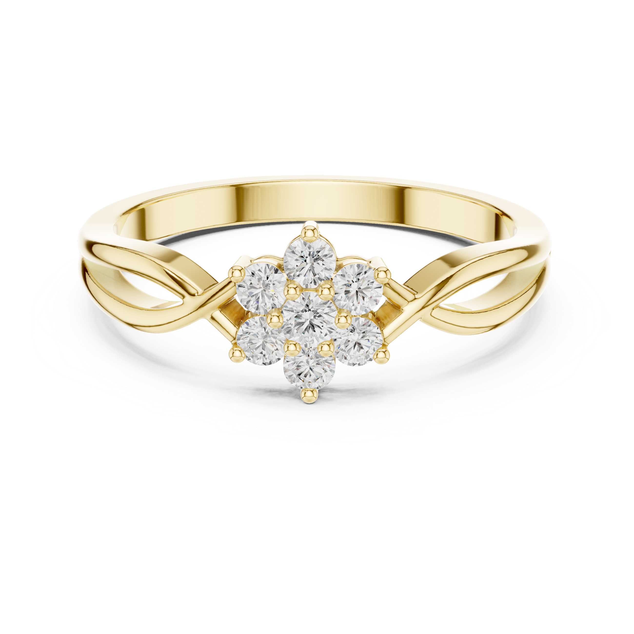 0.19 CT Round Diamond Infinity Twist Ring