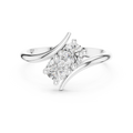 0.60 CT Round Diamond Bypass Two Stone Ring