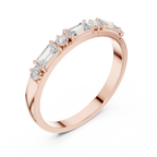 0.36 CT Emerald Cut Diamond Seven Stone Band Ring