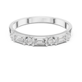 0.36 CT Emerald Cut Diamond Seven Stone Band Ring